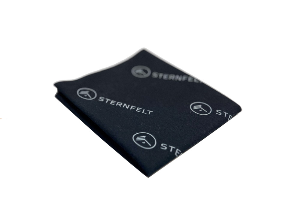 Must torusall puff Sternfelt logoga trükitud kokkuvolditult 150 grammine myhappylogo.ee